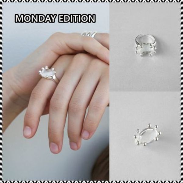 《MONDAY EDITION》 Clear Point Open Ring