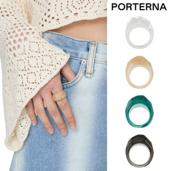 【PORTERNA】Clear Bold Ring