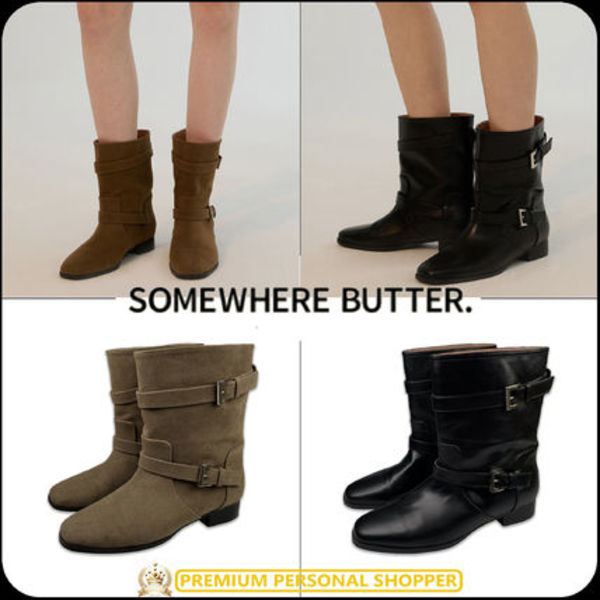 [SOMEWHERE BUTTER]★24FW★韓国人気★Brooklynn Buckle Boots