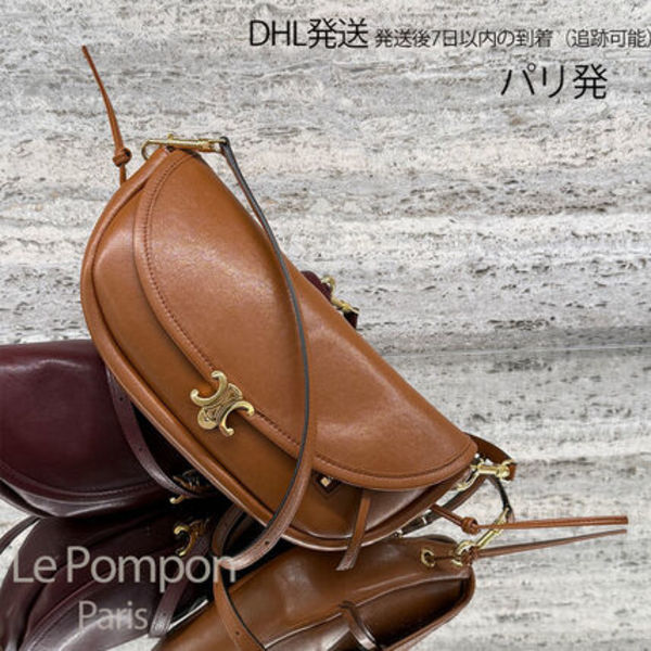 CELINE☆ハーフムーン ソフト トライアンフ ラムバッグ スモール