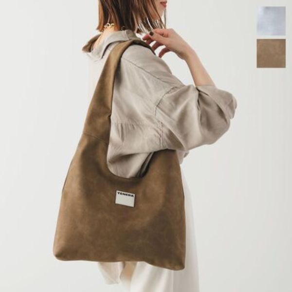 TENERA トートバッグ Suede Triangle Large Hobo トライアングル
