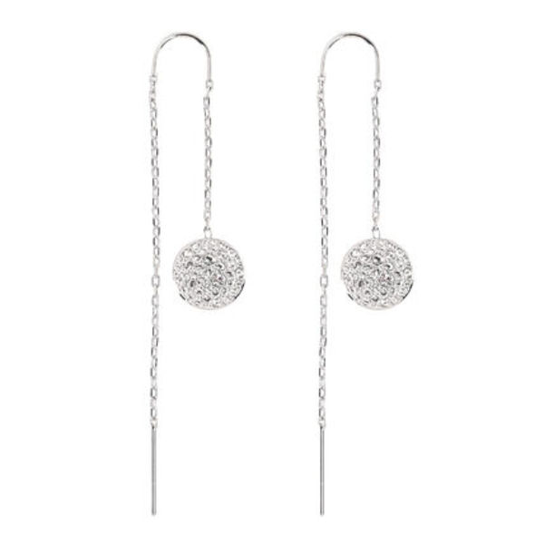 スワロフスキー ピアス ドロップピアス クリア シルバー