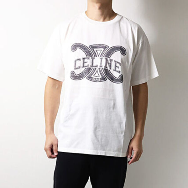 CELINE Tシャツ 半袖 コットン トリオンフ ロゴT RX0BO671Q