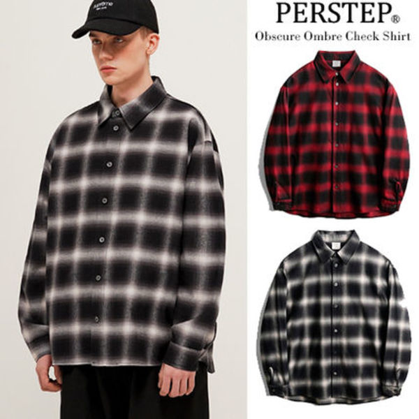 PERSTEP正規品★24SS★Obscure オンブレチェックシャツ