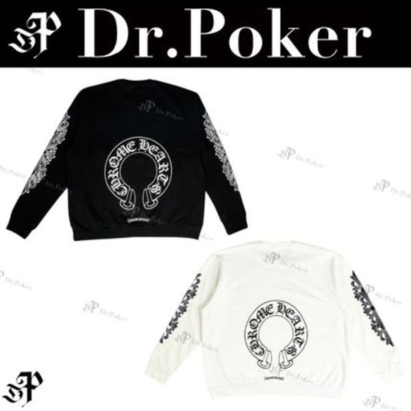 CHROME HEARTS ホースシュー クルーネック スウェット 袖ロゴ