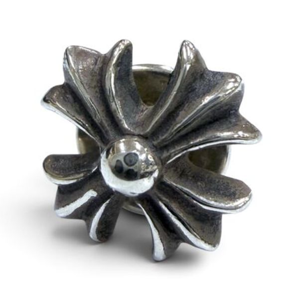 極美品 CHROME HEARTS No2 CH PLS スタッド ピアス 925 14K