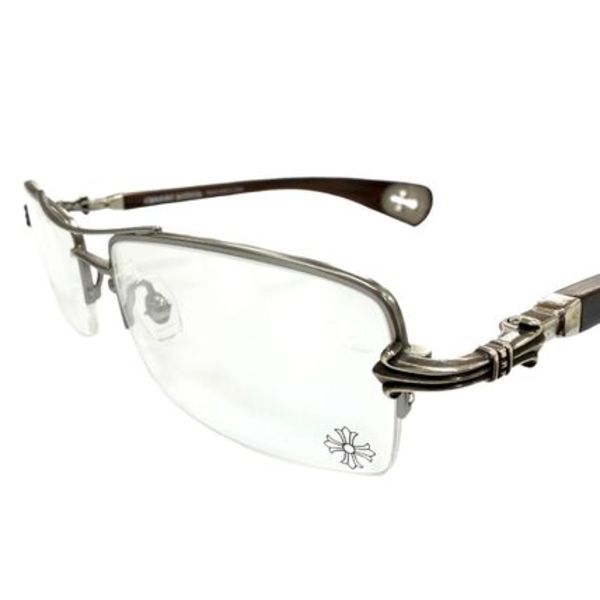 美品 CHROME HEARTS AS-WEB TOPPS メガネ ウッド 925