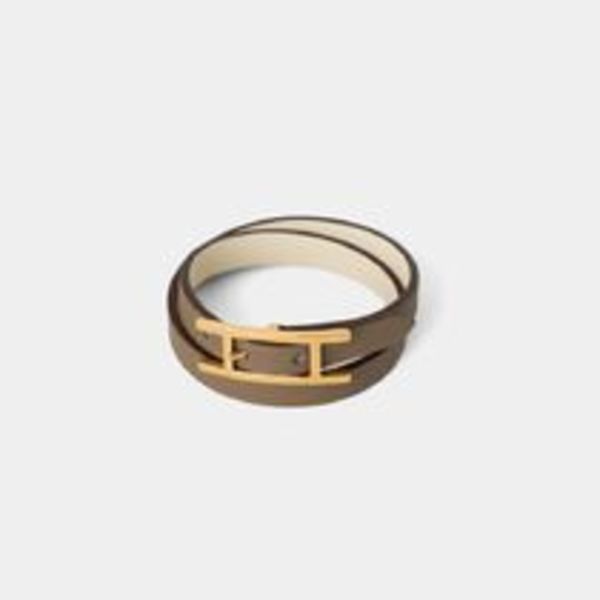 【HERMES】ビーアピ ドゥブルトゥール レザーブレスレット
