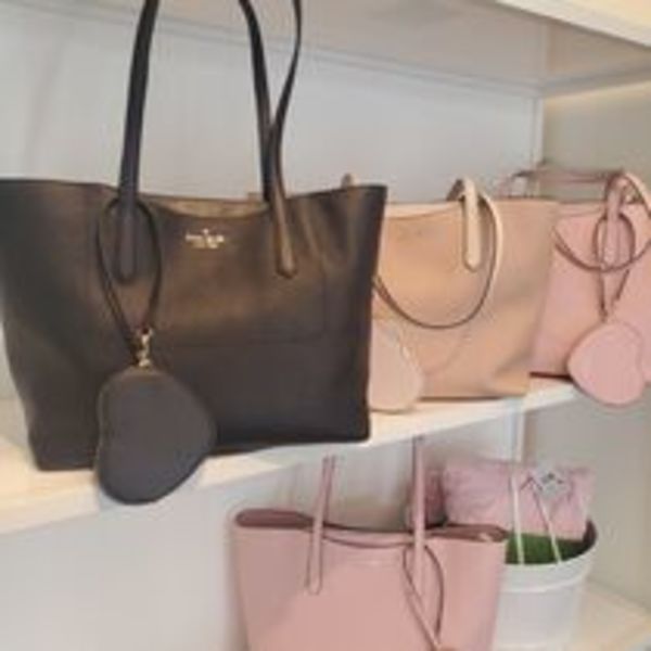 Kate spadeハートポーチ付きシーシー 15インチA4◎トート セット