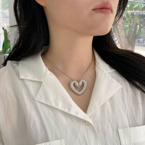 【SWAROVSKI】 Una Heart Pendant (Pave) 5626176