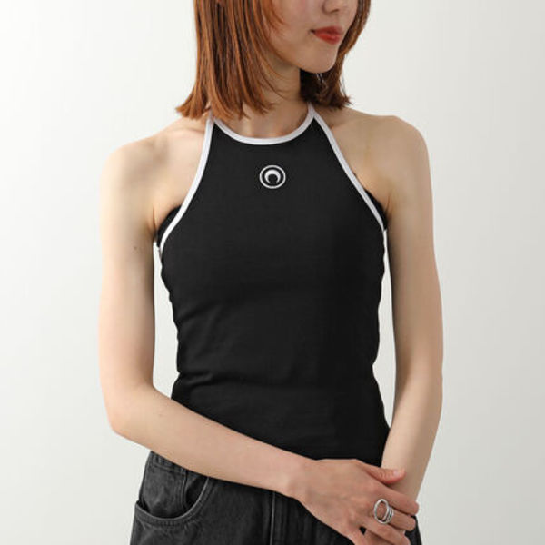 Marine Serre タンクトップ Moon Logo Bicolor Jersey Tank Top