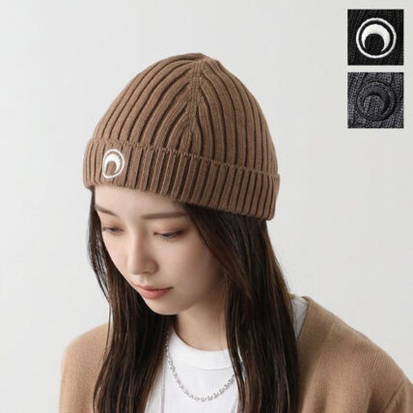 Marine Serre ニット帽 UHG012A CKNI0527 ビーニー