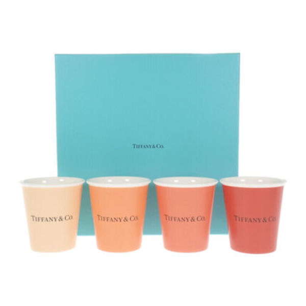 TIFFANY&Co. コーヒーカップ セット 73242088 グラス オレンジ