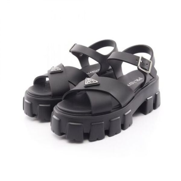 PRADA サンダル 靴 ブラック系