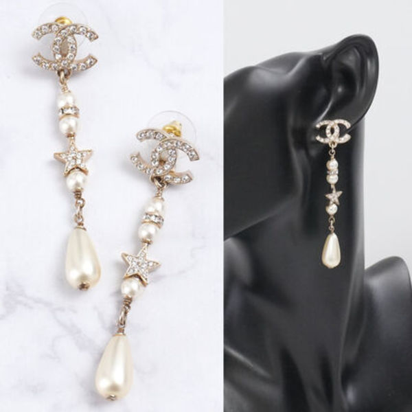 【未使用 展示品】CHANEL シャネル ココマーク スター 星 ピアス