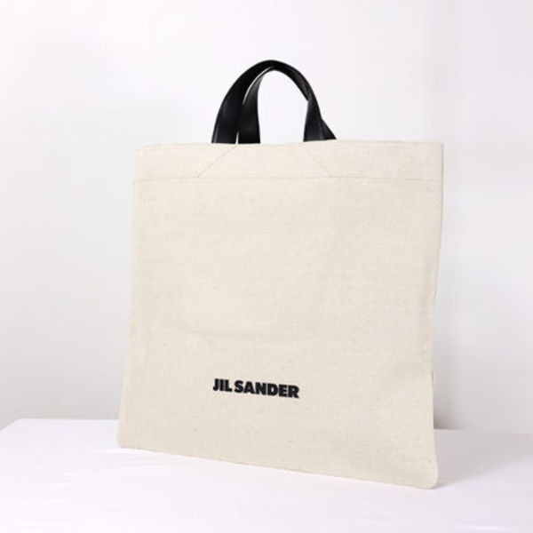 Jil Sander ジルサンダー トートバッグ 鞄 キャンバス レザー