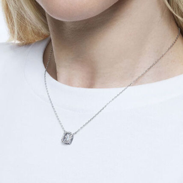 【SWAROVSKI】 Una Necklace (Octagon Cut Zirconia)