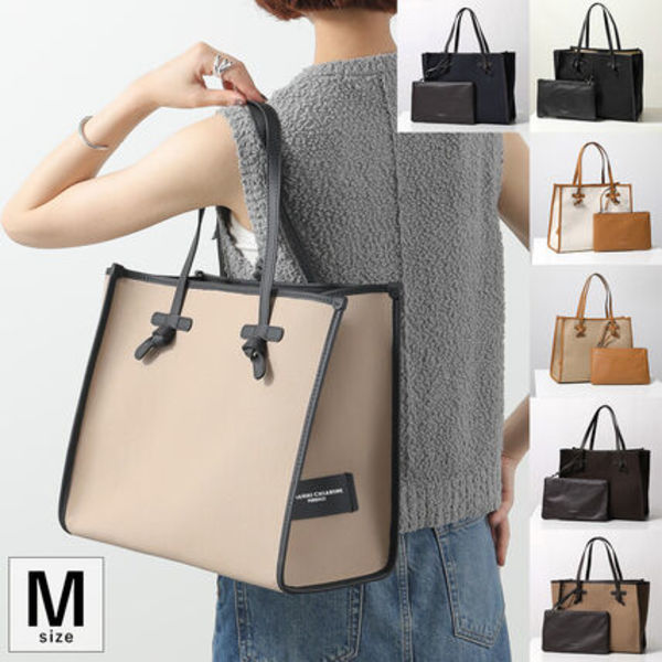 GIANNI CHIARINI トートバッグ BS 6850 CNV-SE ポーチ付き 鞄