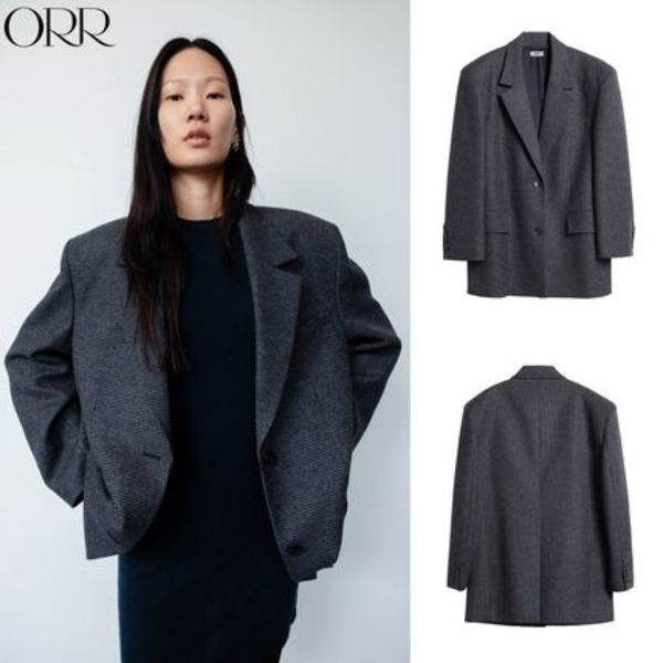 ORR☆Wool Check Single Blazer