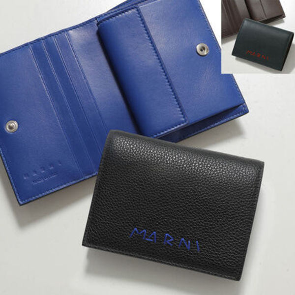 MARNI 二つ折り財布 PFMI0098U0 P6533 レザー