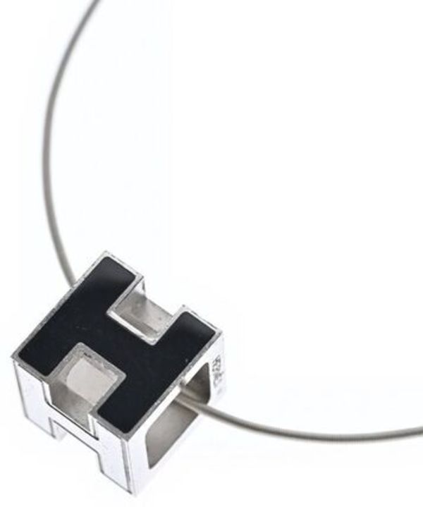 HERMES ネックレス 黒xシルバー - 4500326A0033