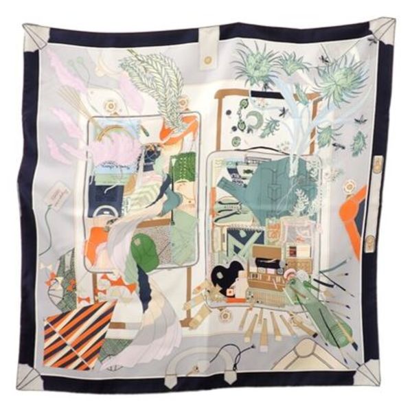 HERMES カレ90 Bagage a Main H004119S_01 スカーフ シルク