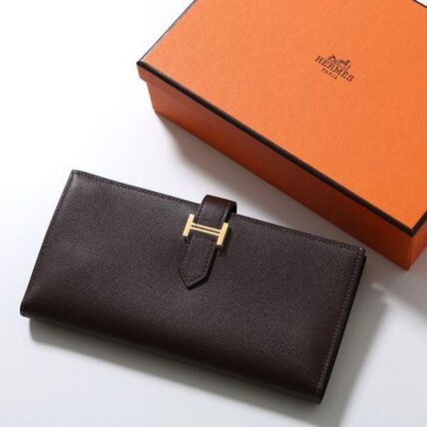 HERMES 二つ折り長財布 Bearn Souffle