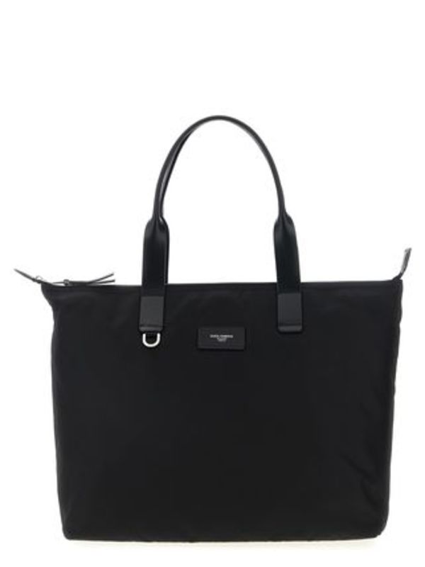 Dolce & Gabbana Media logo patch shopping bag
