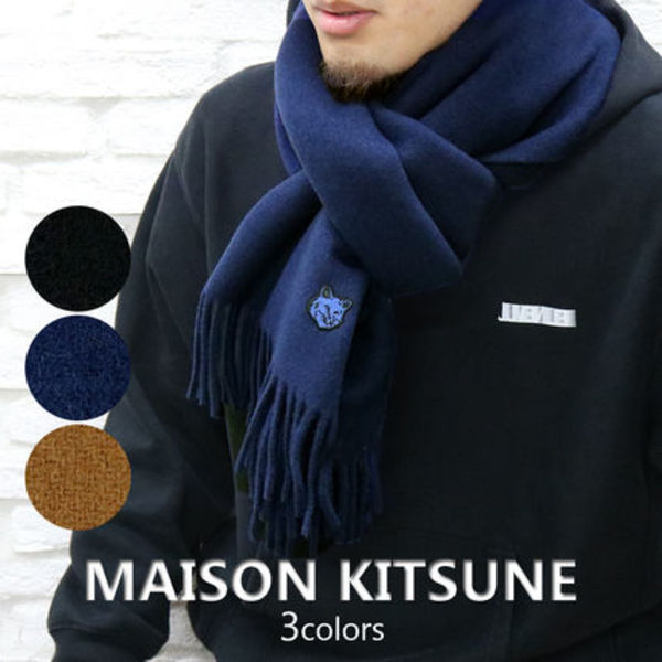 MAISON KITSUNE メゾンキツネ マフラー ストール ロゴ 冬