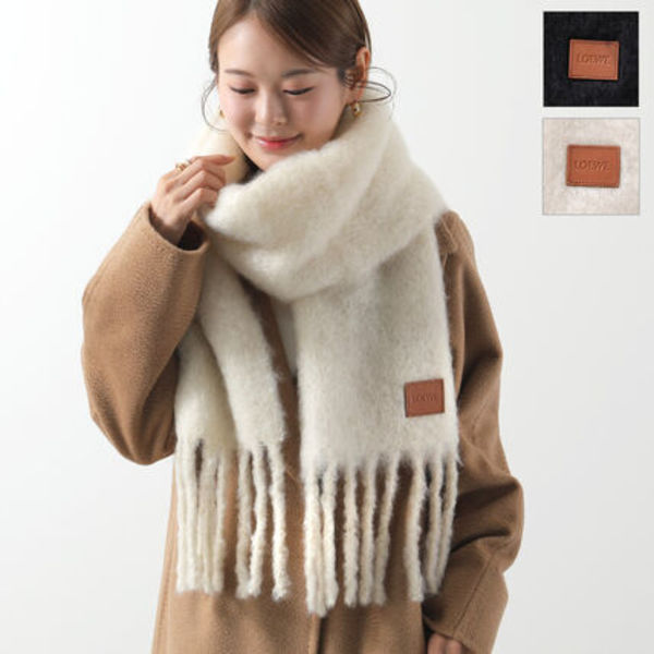 LOEWE マフラー FSA6SS1X05 ウール モヘヤ