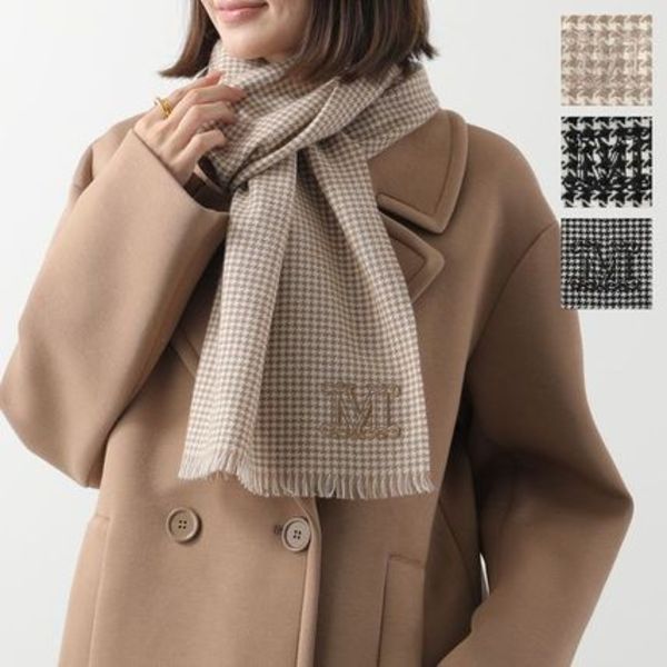 MAX MARA マフラー WSSTOLA 千鳥格子 カシミヤ