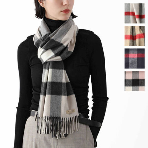 BURBERRY マフラー HALF MEGA CHECK CASHMERE SCARF