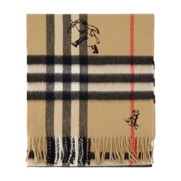 Mu 168x30 Giant Check P Scarf - Burberry - Cashmere - Beige