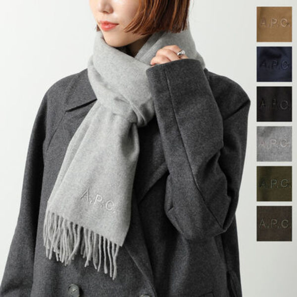 A.P.C. マフラー echarpe ambroise brodee WOAFE M15171 195×35