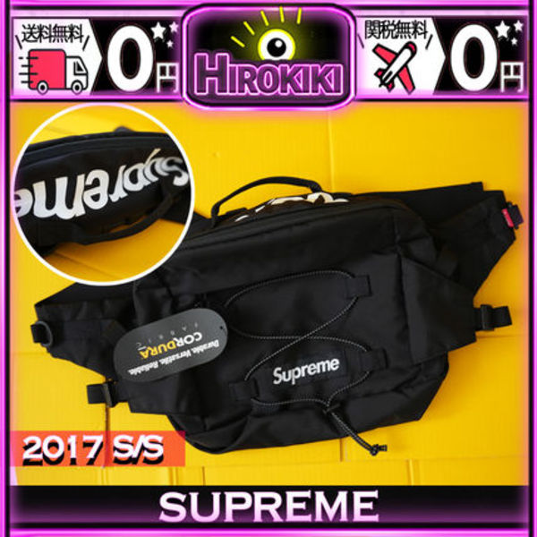17SS★Supreme Waist Bag Shoulder Hip Bag ウエストバッグ 黒