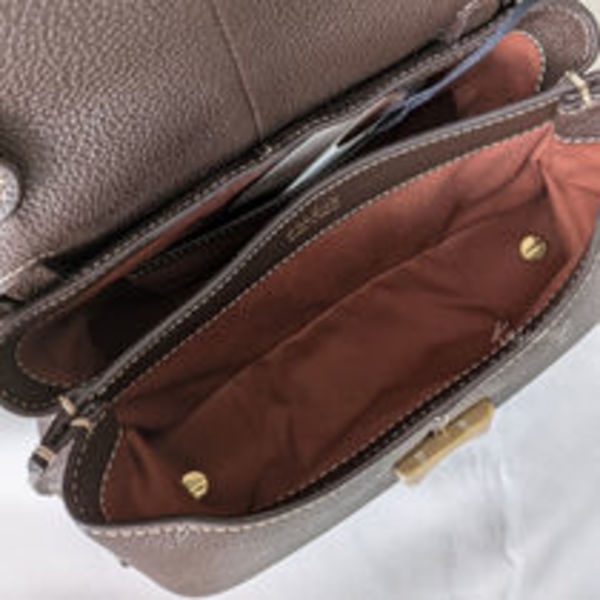 POLENE ポレーヌ Mokki Mini ロゴ レザー ショルダーバッグ