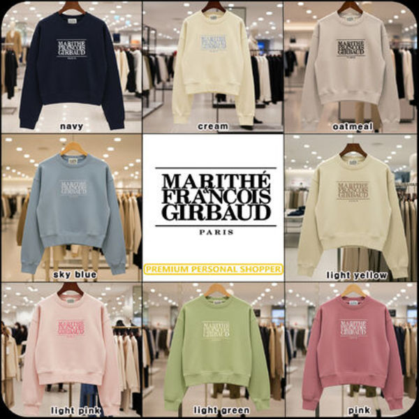 [MARITHE]★W CLASSIC LOGO CROP SWEATSHIRT