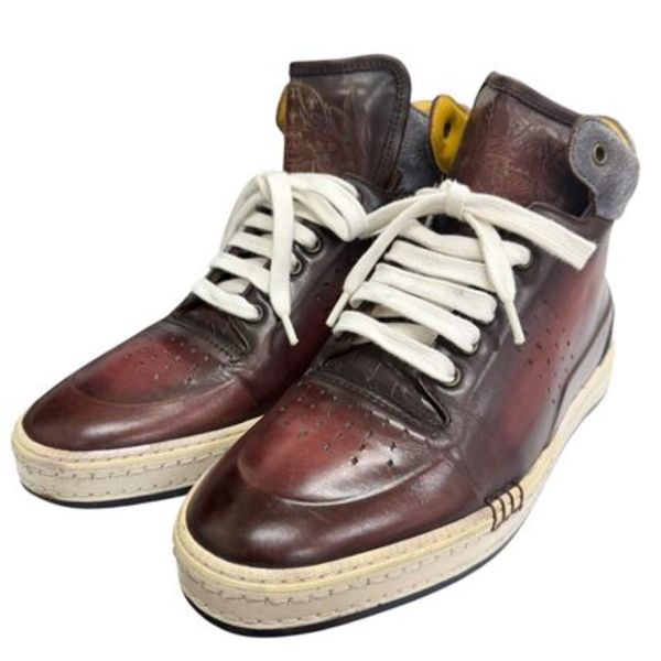 良品 Berluti プレイタイム ハイカットスニーカー 6 パティーヌ