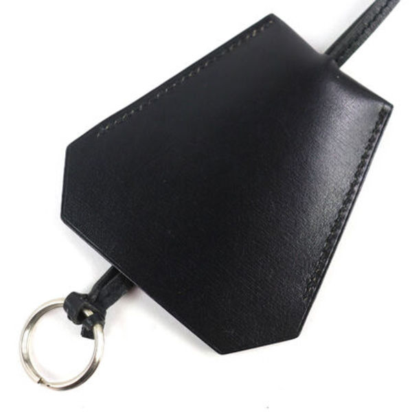 極美品 HERMES マルジェラ期 クロシェット レザー ネックレス 黒