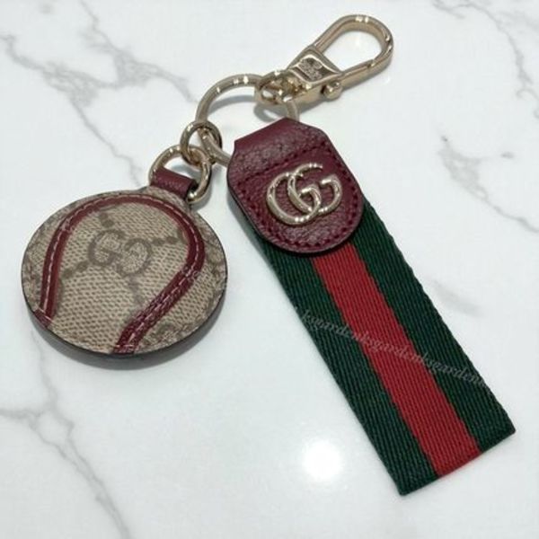 限定!すぐ届く!GUCCI ウェブ付き テニスキーチェーン