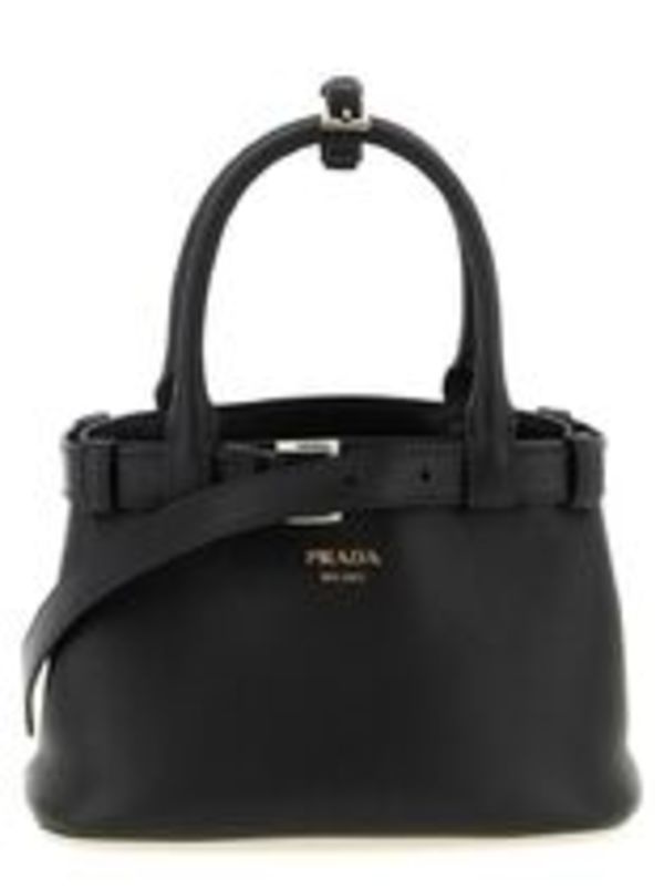 PRADA ロゴレタリング シルバーバックル トートバッグ