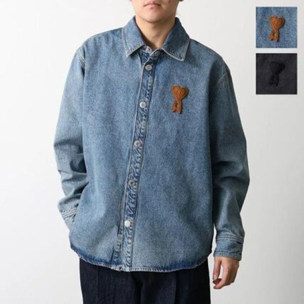 ami paris デニムジャケット UJK897 ウォッシュドデニム