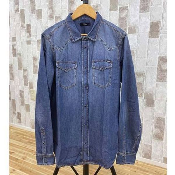 DIESEL ディーゼル メンズ ビンテージ加工デニムシャツ