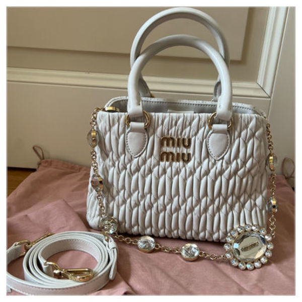 MIUMIU☆(5BA251)(原品限り)NAPPA CRYSTALミニショルダー(訳)
