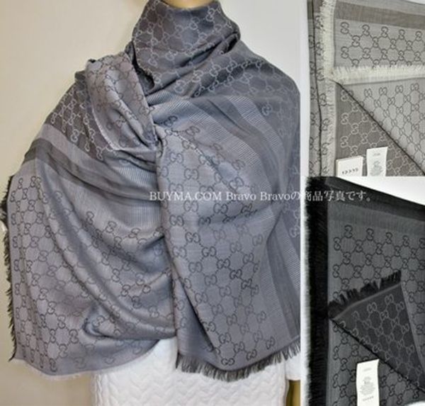 GUCCI★GG jacquard silk wool shawl ★即発送可♪