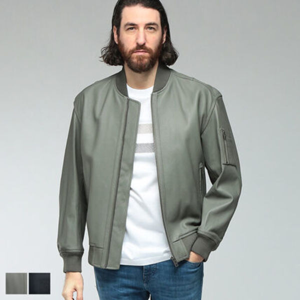 HUGO BOSS レザーボンバージャケット シープスキン