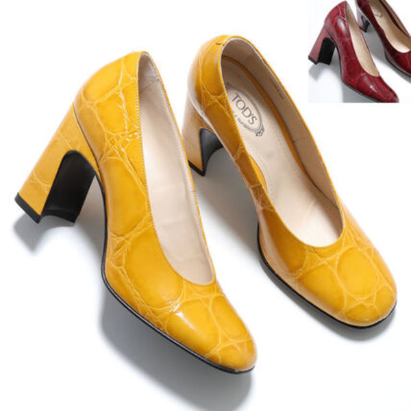 TODS パンプス XXW83C0DE60XLX クロコ型押し