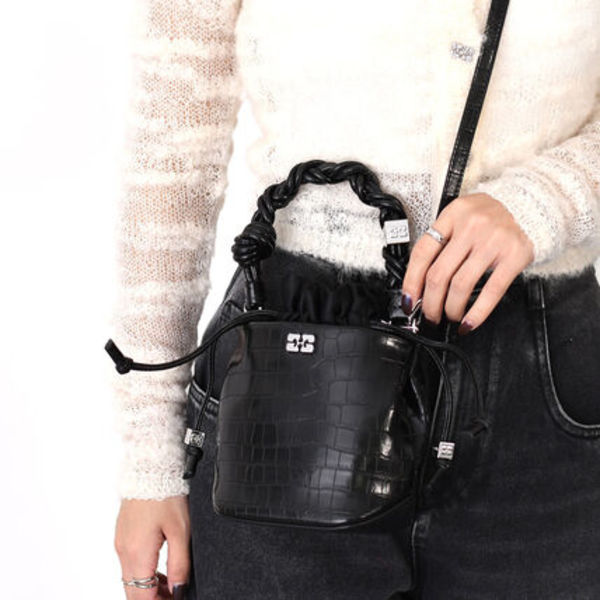 【国内即発】GANNI GANNI BOU BUCKET BAG CROCO