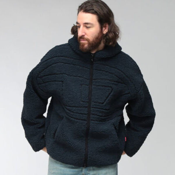 DIESEL ボアブルゾン メガオーバルD ロゴ