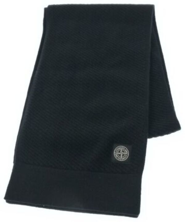 STONE ISLAND マフラー 黒 - 0281426F0030